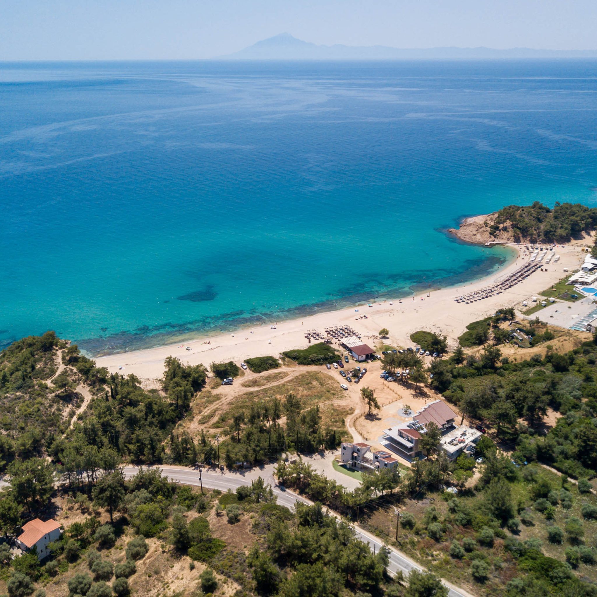 Ermioni Sea View Hotel, Tripiti Beach Thassos Island - Aerial View - Sea